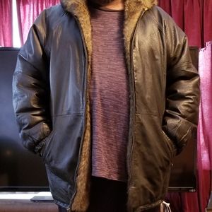 REVERSIBLE LEATHER COAT